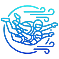 Tandemparachutesprong verbinding 4 haken