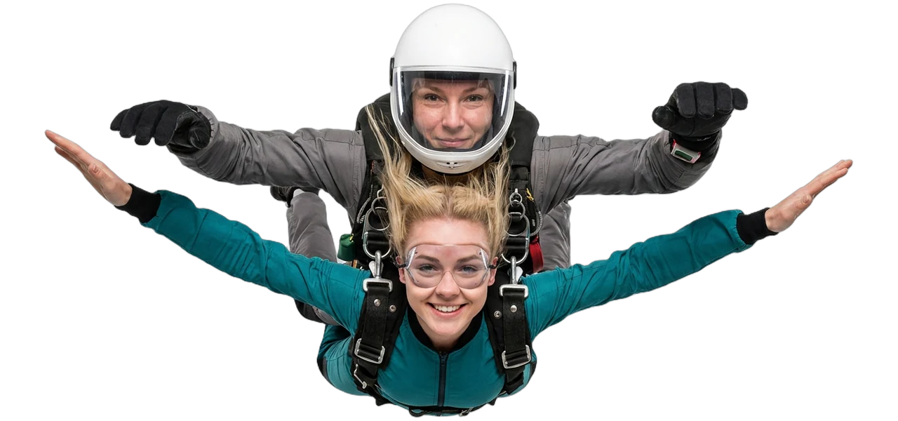 Tandemsprong uit het vliegtuig, parachutesprong-belevenis